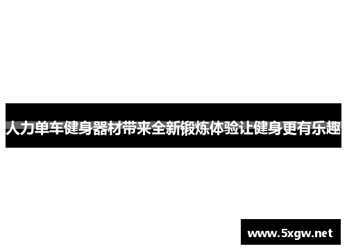 人力单车健身器材带来全新锻炼体验让健身更有乐趣